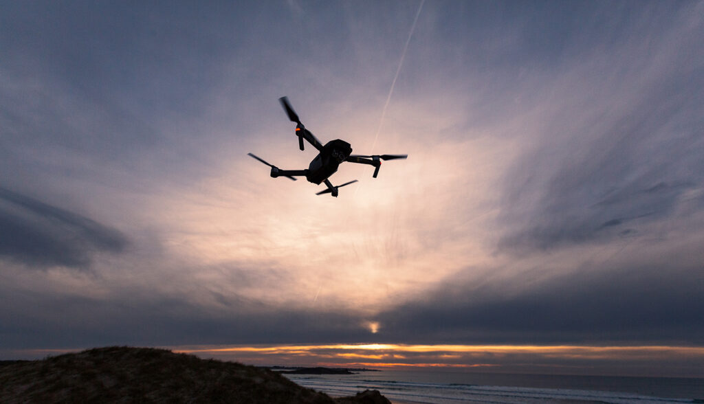 Photo of a drone in the sky